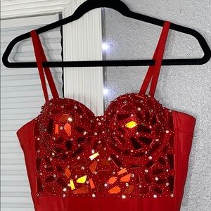 MIRRORED RAVE BRA